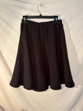 Walter Baker Black Textured Circle Skirt size medium
